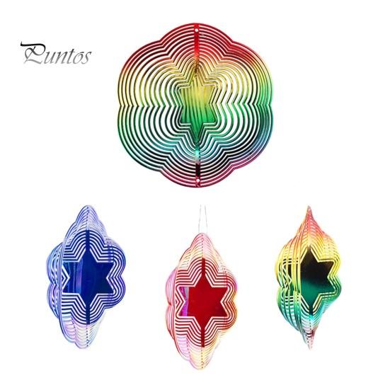 Weatherproof Wind Spinner Hexagon 3D Colorful Bird Reflector Highly Reflective Indoor Outdoor Hexagonal Garden Yard Farm Hanging Chime Deterrent