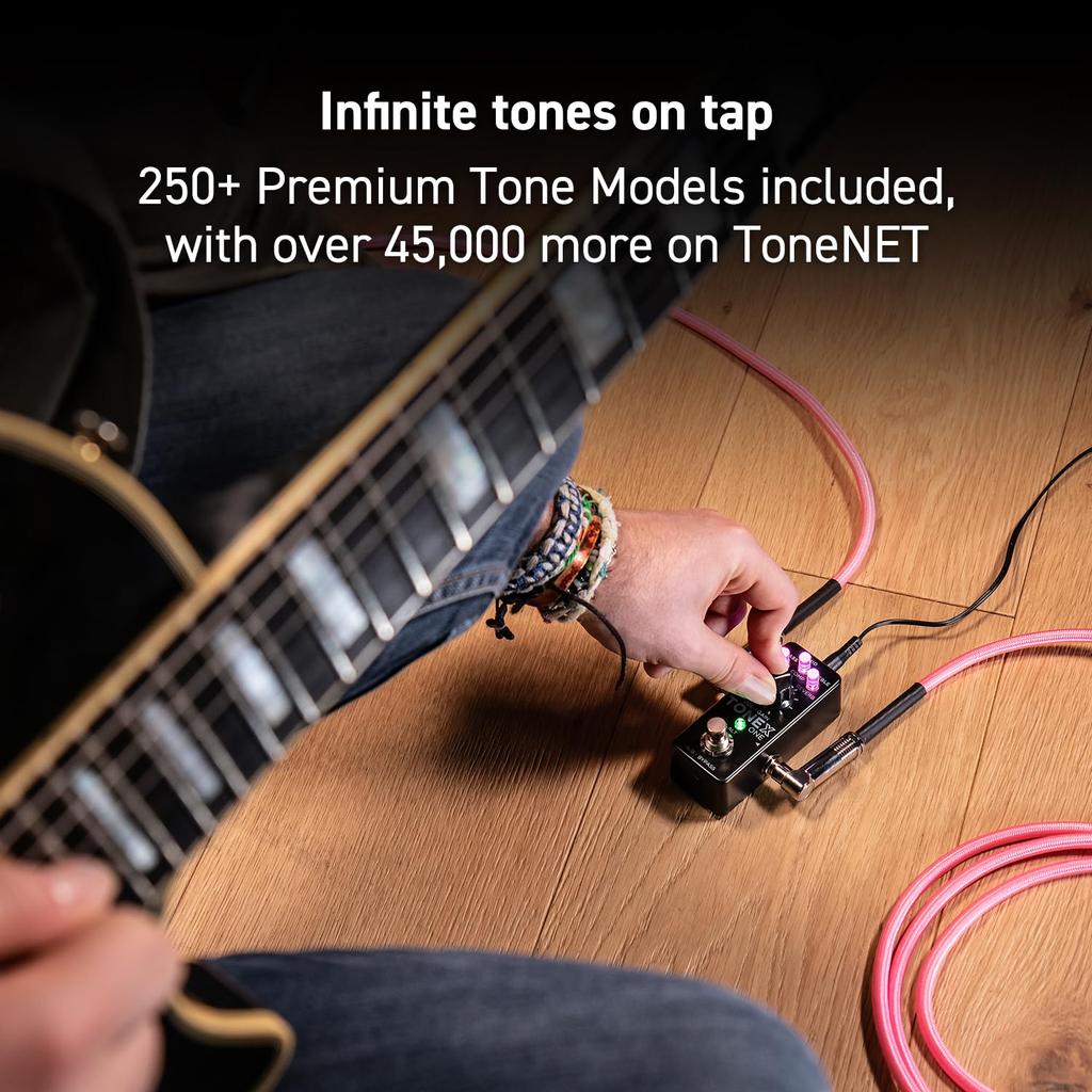 IK Multimedia TONEX One AI Multi-Effekt Mikro-Tonmodell Kompatibel mit jeder E-Gitarre Gitarrenverzerrung Overdrive oder anderem Gitarreneffekt Pedal Verstärker,