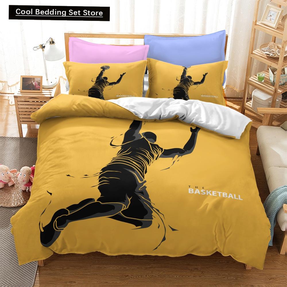 Fantastic 3D Print Basketball Duvet Cover Set Uk Single Double King US Twin Full Queen King Bed Linen Set Home Textiles Bedding