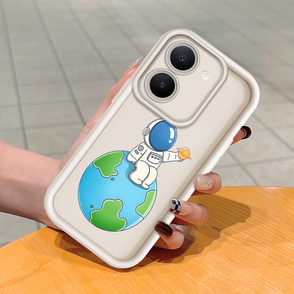 

Мягкий силиконовый квадратный чехол с рисунком лестницы для телефона, полное покрытие, противоударный защитный резиновый чехол для камеры для Vivo Vivo V9 белый