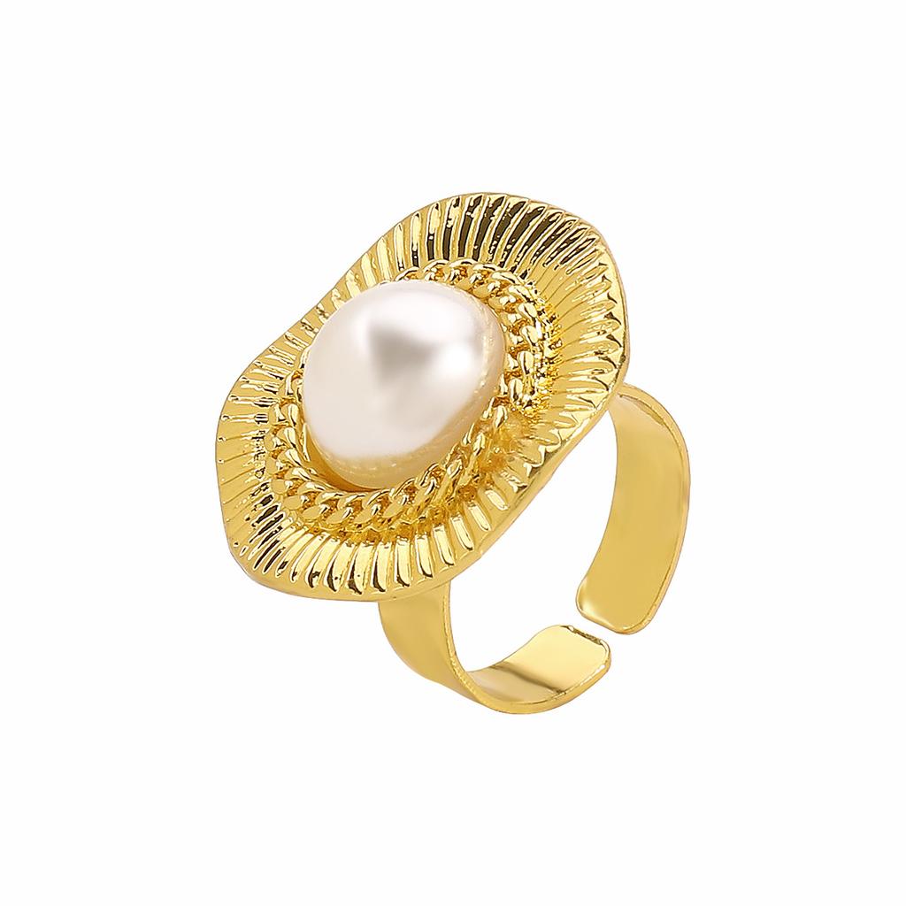 Fashion French Geometric Inlaid Pearl Stud Earrings, Necklace, Fashion Temperament Niche Alloy Accessories