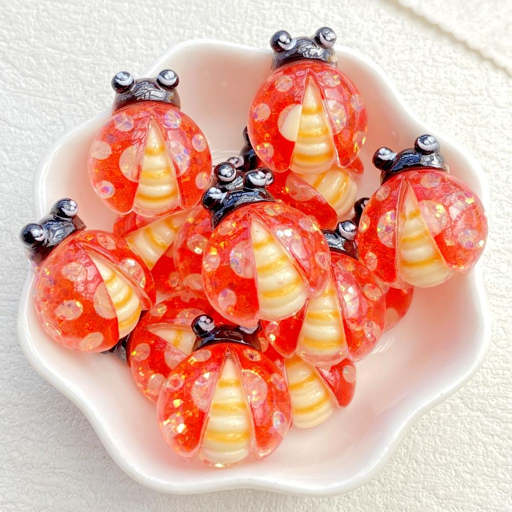 

10Pcs New Cute Resin Cartoon Bees, Beetles, Butterflies, Snails Flat Back Scrapbooking DIY Jewelry Craft Decoration Accessories