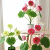 Plastic Simulation Candock Green Plants Fake Flowers Artificial Lotus Flower  Outdoor Garden Decor