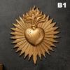 Gothic Sacred Heart Wall Plaque Statue Resin Gothic Wall Art Catholic Wall Hanging For Church Religious Home Decor Gifts