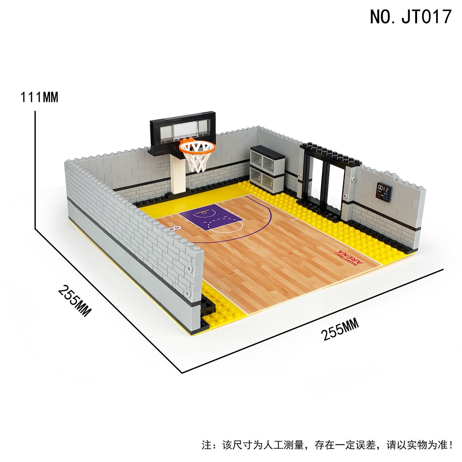 City Series Sport MOC Half Court Basketball Training Hall Building Block Set Stadium Scene Block Bricks Toys Playsets Compatible With