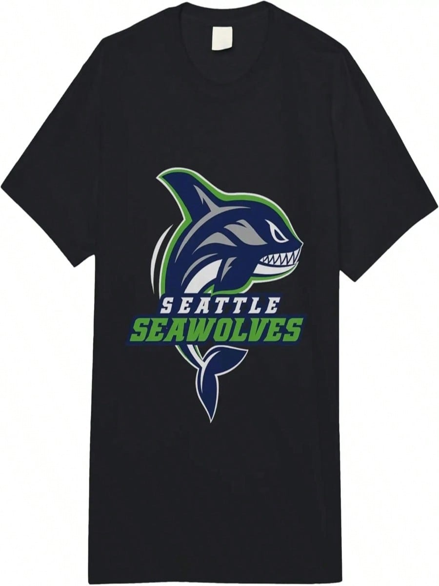 Seattle Seawolves_ Logo Tee Adult Heavyweight T-Shirt S