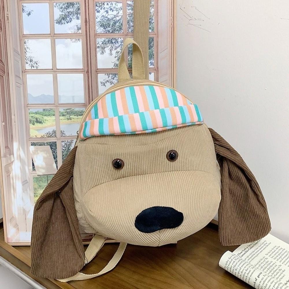 Stuffed Dog Plush Doll Knapsack Fluffy Students School Bag  Adorkable Holiday Gift