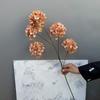 Snowball Viburnum Artificial Hydrangea Flowers Pink Faux Silk Flower Fake Floral Props  Home Decor