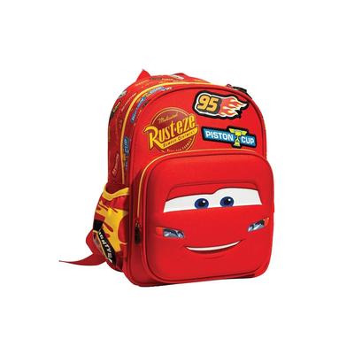 Batoh pro děti do školky Cars Piston Cup Červený, 30cm Lehký Odolný Školní taška