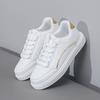 Mode NEU Frühling Herbst Luxus Lässig Leder Weiße Sneaker Mädchen Damen Flache Plateau Schuhe Designer Mode Laufschuhe für Frauen