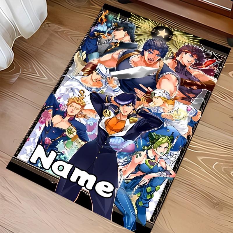 Custom Personalization JoJo's Bizarre Adventure Print Area Rug - Soft, Washable Non-Slip Indoor Mat,Living Room,Home&Office Decorative Rug