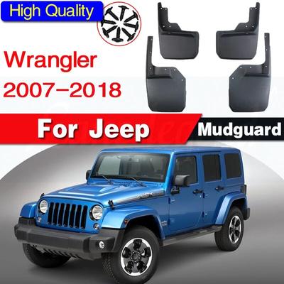 4Pcs Frente + Traseira Mud Flaps Fit Para Jeep Wrangler Jk 2007-2018 Mud Flap Splash Guards Fender 2015 2014 2013 2012 2011 2009 2010