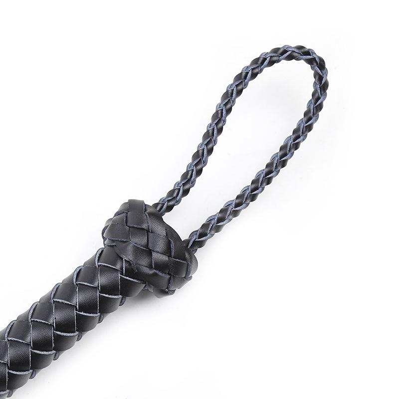 Adult Leather Flirting and Domination Whip - Cowhide and Horsewhip Restraint Toy