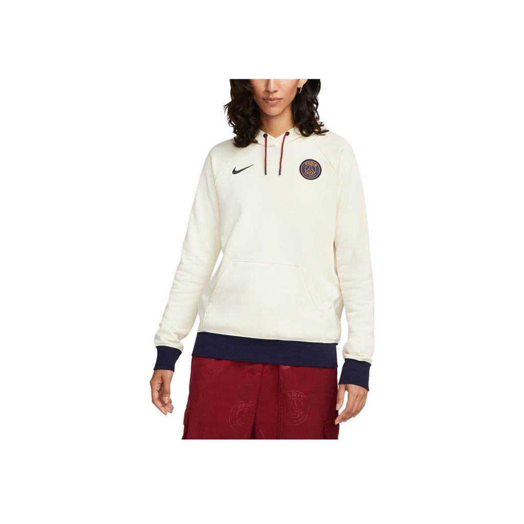 Nike Paris Saint-Germain Embroidered Logo Hoodie Women Tops Coconut DV4704-113