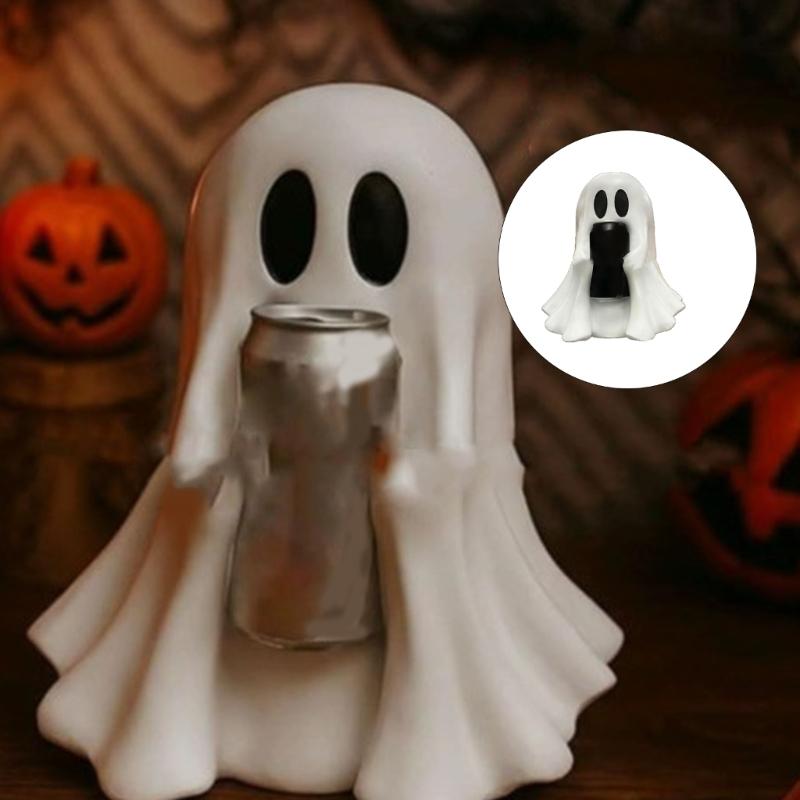 Haunting Theme Beverage Stand Interchangeable Can Holder Halloween Decoration Durable Plastic Safe For Family Gatherings