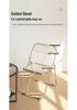 Trendy Clear Acrylic Folding Chair - Simple, Thickened Design for Makeup, Dining, or Home