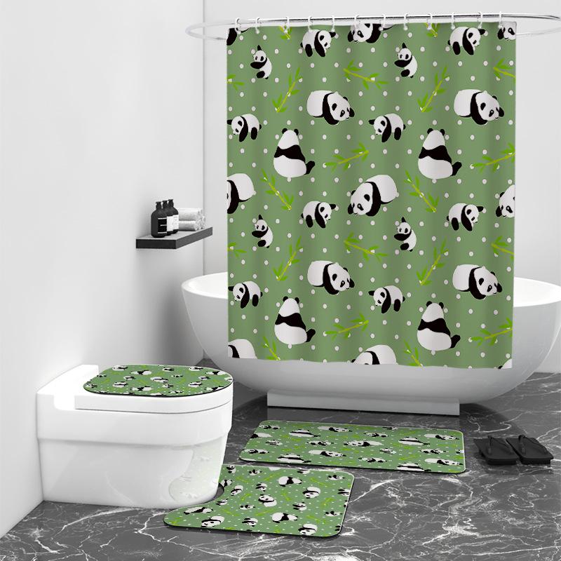 Panda Series Digital Printed Shower Curtain Bathroom Curtain Waterproof Fabric Shower Curtain