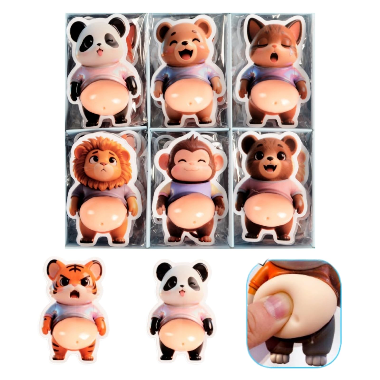 

New Small Animal 3D Soft Squishy Cute 3D Squishy Sticker Book for Cell Craft Supplies 2026 Model3pcs Stickers, Belly, Stickers, Stickers,