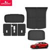 Smabee for Tesla Model Y Juniper Standard RWD 2025 2026 Rear Trunk Seat Backrest Cushion Anti-Kick Mat TPE Trunk Protection Pad