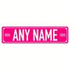 Personalisierter 2D-Flachguss-Straßenschild | 15,75×3,94\ Benutzerdefinierter Name & Nachricht | Mehrfarbige Wanddekoration für jede Szene