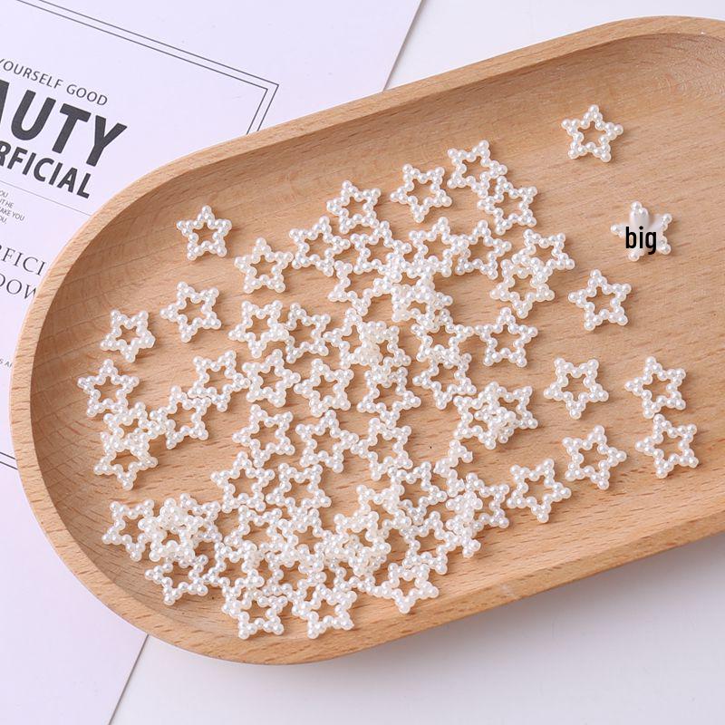 Fairy Pearl White Star Heart Bow Handmade Hair and Phone Case DIY Accessories