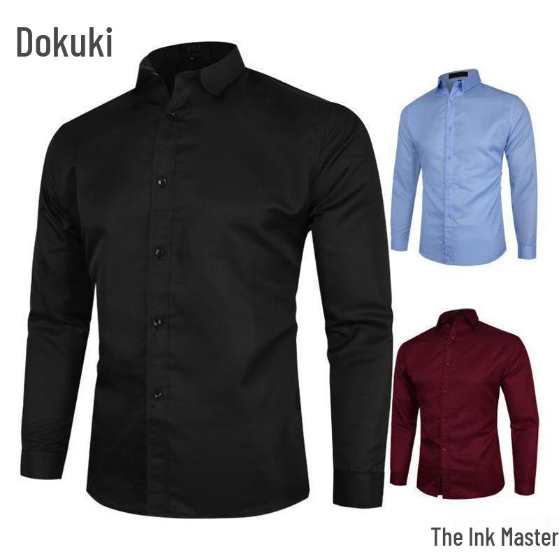 2024 Men's Fashion Long-Sleeve Multicolor Slim Fit Shirt
