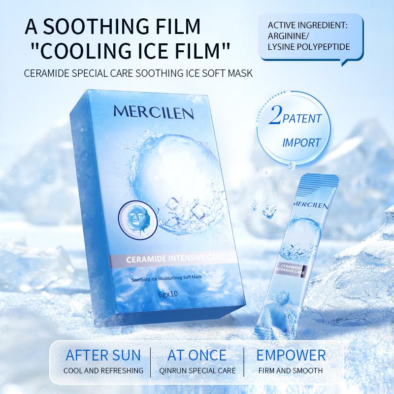 MERCILEN 10PCS Ceramid Maske Beruhigende Eis Weiche Maske Anti-Falten Feuchtigkeits Gesicht Maske
