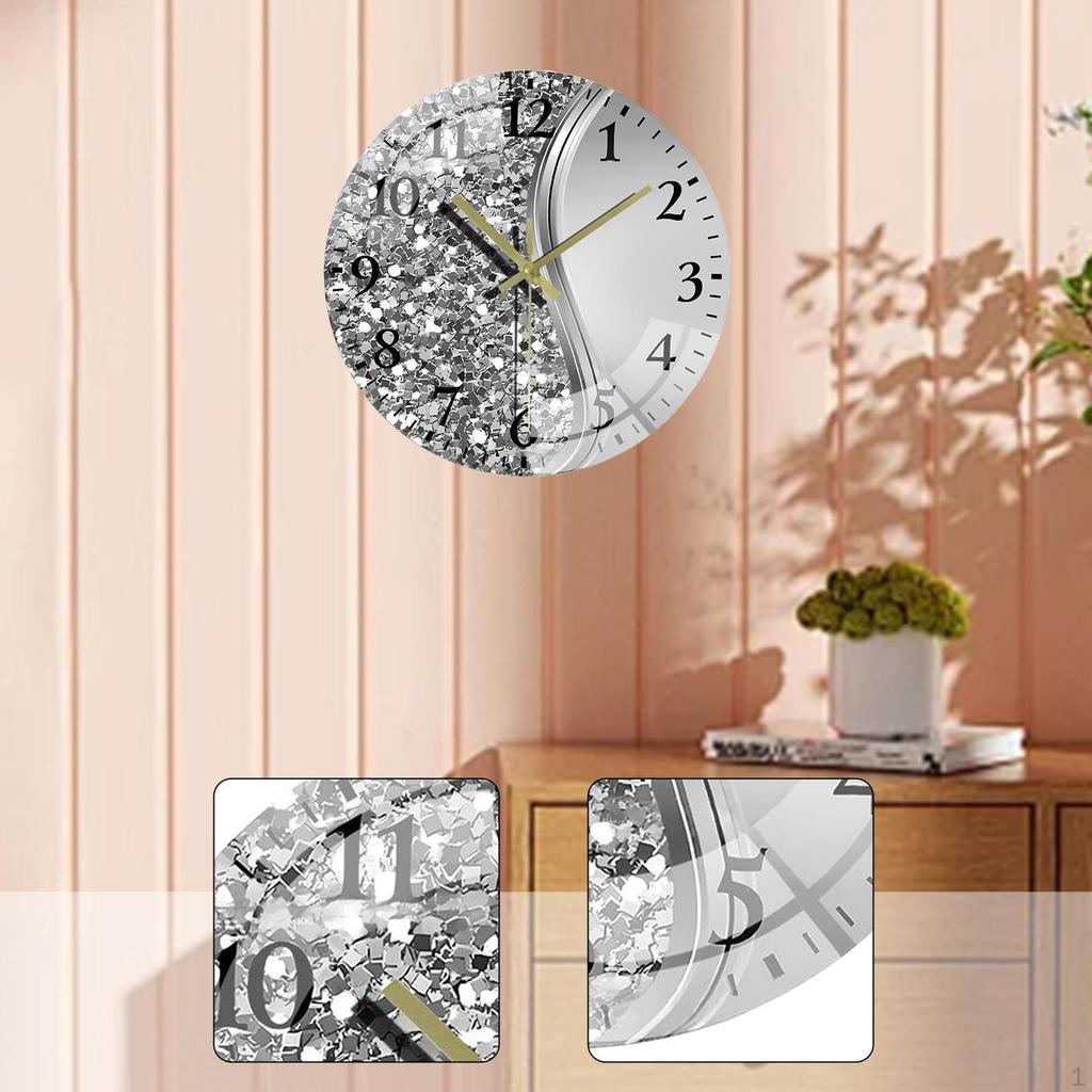 Wall Clock Decorative Aesthetic Round Artistic Ornament Silent for Office Dining Room