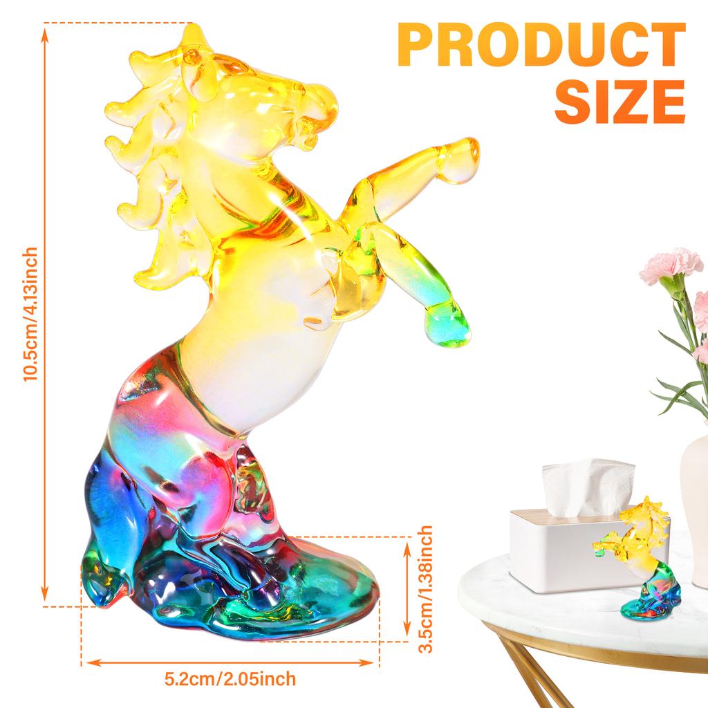 Crystal Horse Statue 2026 Crystal Figurine Present Collectible Figurine Imitation Crystal Horse Figurine for Office Home Decor