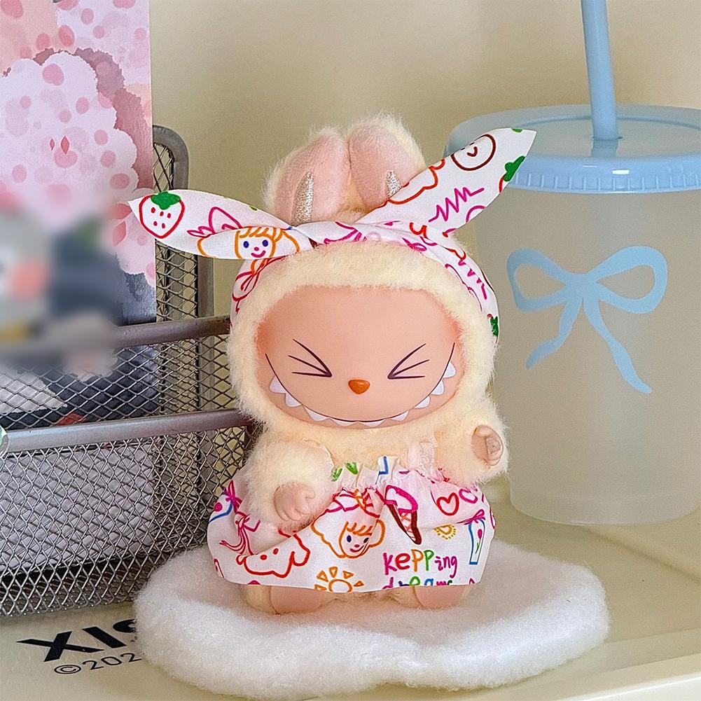 For 17cm Labubu Doll Clothes Fashion Clothes Dress Doll Clothes Color Match Overalls Dolls Accessories Cute Decoration Little Clothes