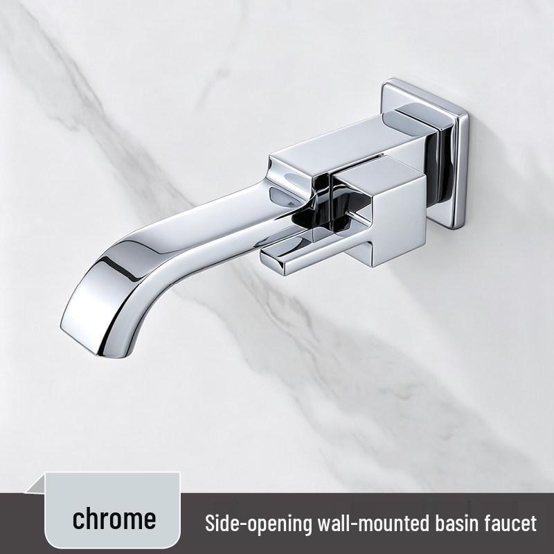 AZOS Wall-Mounted Full Copper Single Cold Kitchen Sink Faucet