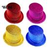 Versatile Top Hat for Birthday Celebrations Shiny Hats, Glitter Adult Kids, Colorful Magician Hat, Victorian Dress Up Christmas Sparkly Hats