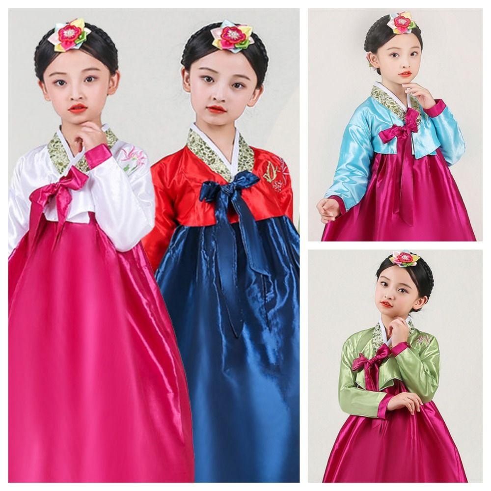 

Древний корейский ханбок традиционные костюмы этнические танцевальные костюмы для девочек вечеринка M зелёный