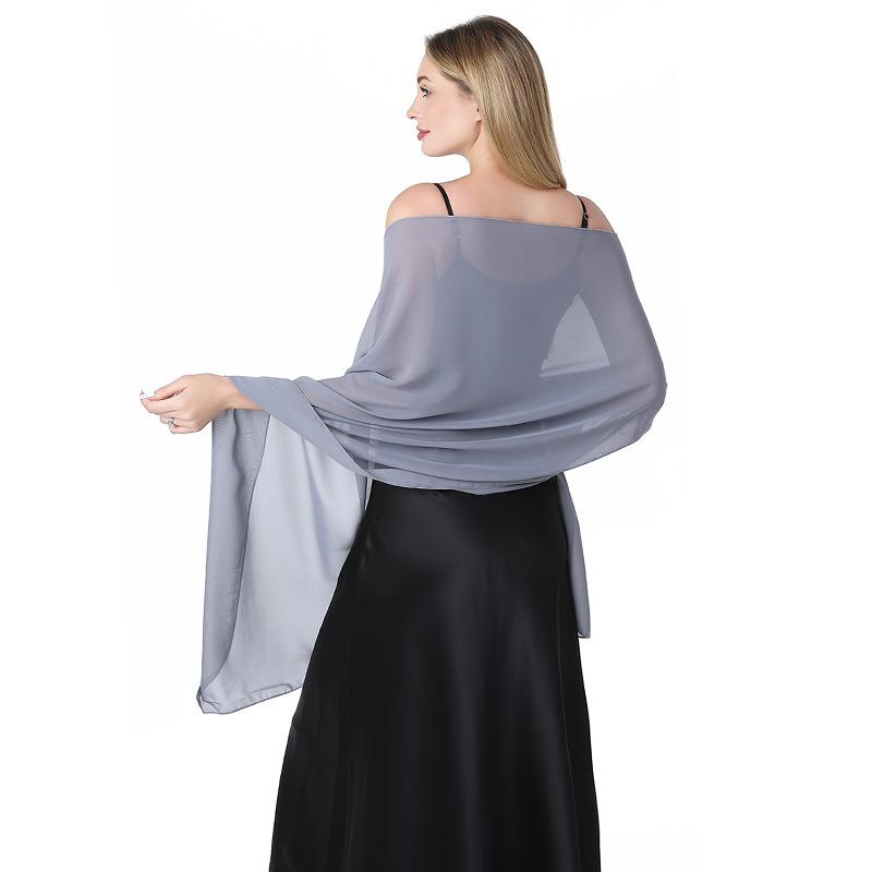 Loose Chiffon Shawl with Smooth Drape and Lightweight Texture. Perfect for Weddings, Holidays, Parties, Beaches, or Vacations, Adding Elegance