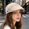 British Style Retro Newsboy Hat Men's and Women's Solid Color Versatile Simple Forward Hat Antique Literary Cap