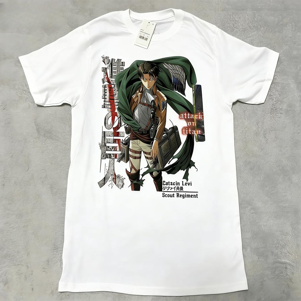 Attack on Titan Season 3 Anime TShirt Unisexs Comfortable and Breathable Retro Captain Levi Streetwear Tshirt Y2k Ins