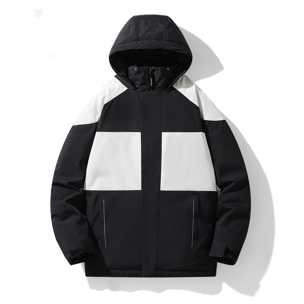 Winter Couple's Cotton-padded Clothes Are Warm and Thickened, and Men's and Women's Sports Cotton-padded Jackets Are The Same.