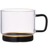 Otsuka Glass "Black X Gold" Mug, Heat-Resistant Glass, Approx. 290ml, Stackable, Black, Gold, and Transparent, Made In Japan, 49P179