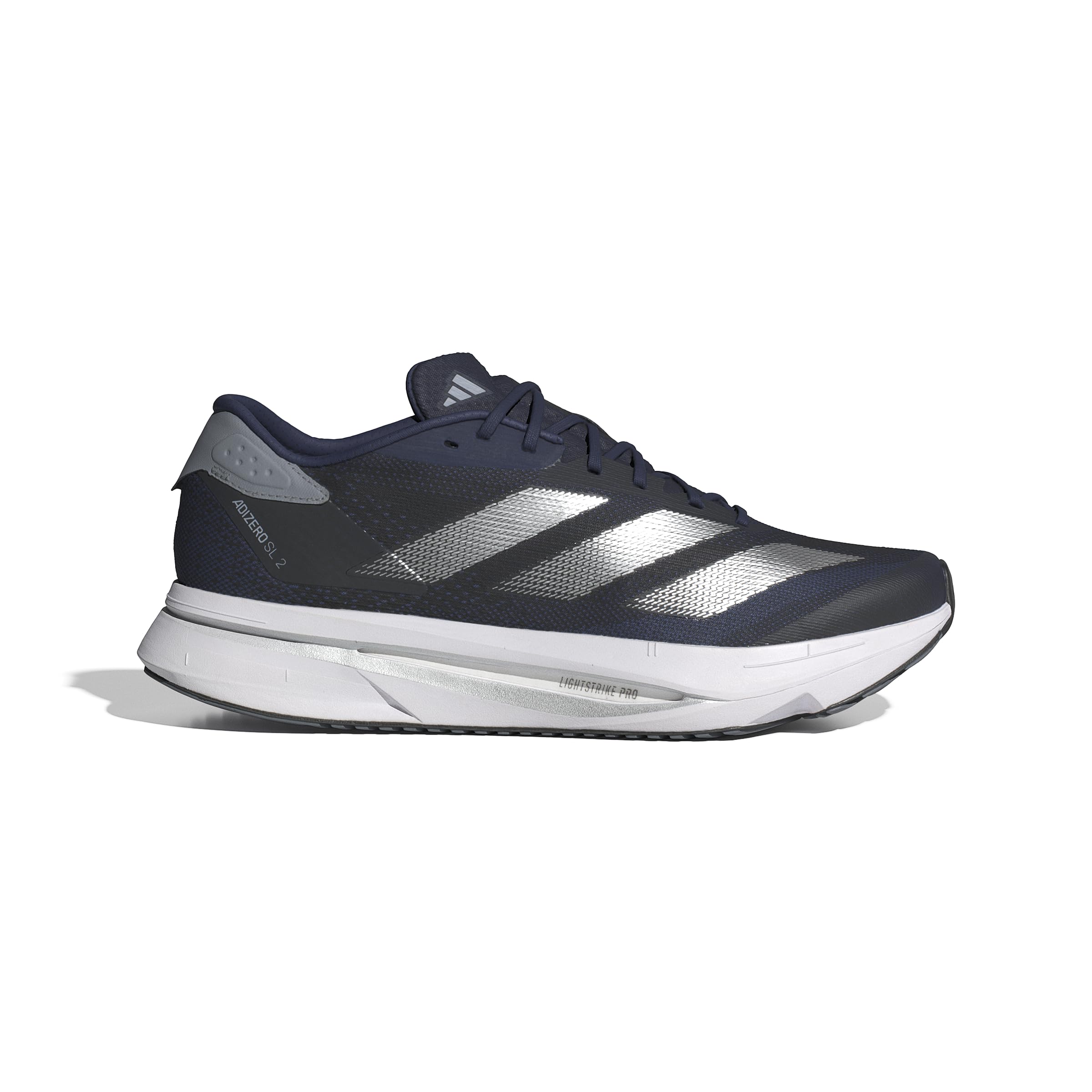 

Adidas adizero SL2 running shoes, unisex adult, NKW90, dark blue/silver metallic/halo silver (IH8191), size 28.5 cm