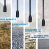 Carbon Trekking Poles, 1-Piece Set [Ultra-lightweight 115g/125g/130g] Folding Trekking Poles, 5 Sections, 110/120/130 Cm, Non-slip, Compact, for Hikin