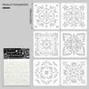 6 Pcs Flowers Stencils Drawing Stencils Leaf Templates For Creative Scrapbook Pages And DIY Home Projects