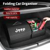 Car Trunk Storage Box Leather Tools Organizer Kit Accessories For Jeep Grand Cherokee Compass Patriot Renegade Wrang