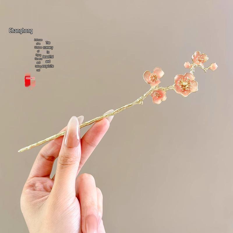 Ancient Chinese-Style Hanfu Hair Accessories: Elegant Updo Hairpins with Tassels for Women