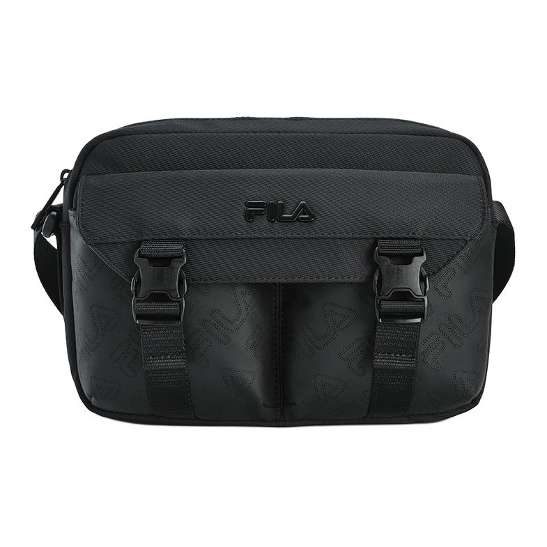 FILA Fashionable Simple Casual Zipper Shoulder Crossbody Bag Men bags Black F13M449101FBK Black