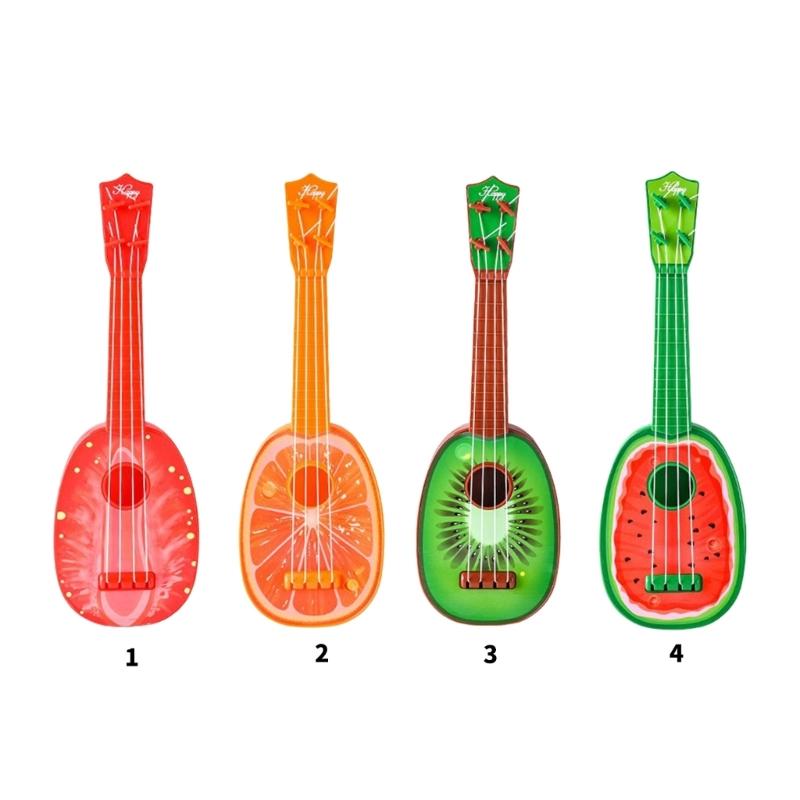 Beginner Friendly Children Ukulele Musical Instrument Toy for Early Music Education Fruit Theme Kids Ukulele Gift