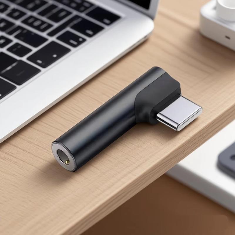 Type C to 3.5mm Jack Elbow Head Headphone Adapter USB C Audio Adapter Converter For Cellphone Android Samsung Huawei New 2026