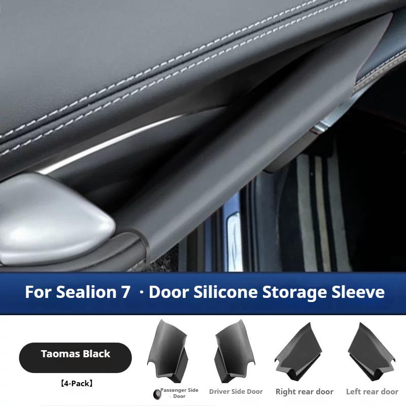 4Pcs for BYD Sealion 7 Sea Lion 07 EV Car Silicone Pad for Lifting Panel Silicone Box for Door Handle Modify Car Accessories