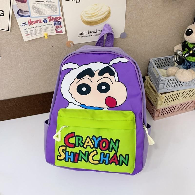 Chan Crayon Shin Action Kamen Letters Cartoon Pattern Children Backpack