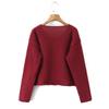 Women's Fashion Thick Knit Cardigan with Metal Buckle - Trendy European and American Style Sweater