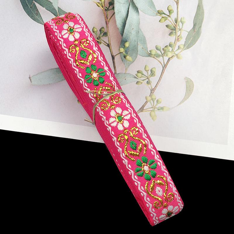 2cm Ethnic Style Colorful Jacquard Lace Ribbon for Curtains and DIY Clothing Accessories